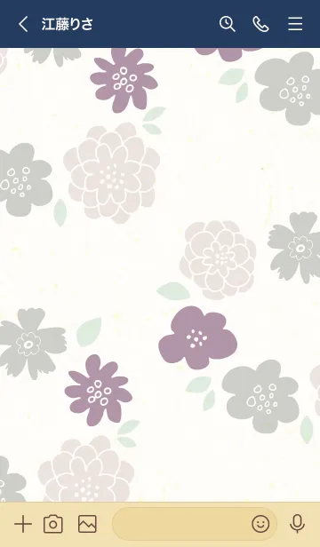 [LINE着せ替え] 3色の花輪23の画像3