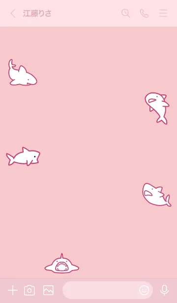 [LINE着せ替え] ピンク : sharkの画像3