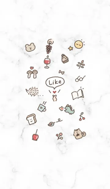 [LINE着せ替え] シンプルアイコン秋♥ホワイト01_1の画像1