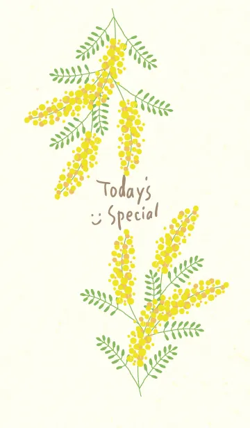 [LINE着せ替え] ミモザ シンプル25の画像1