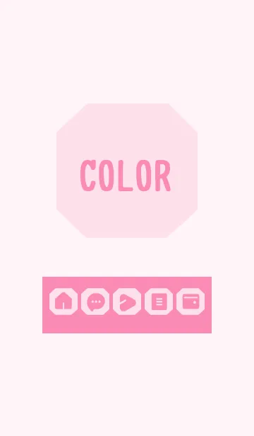 [LINE着せ替え] pink color K01の画像1