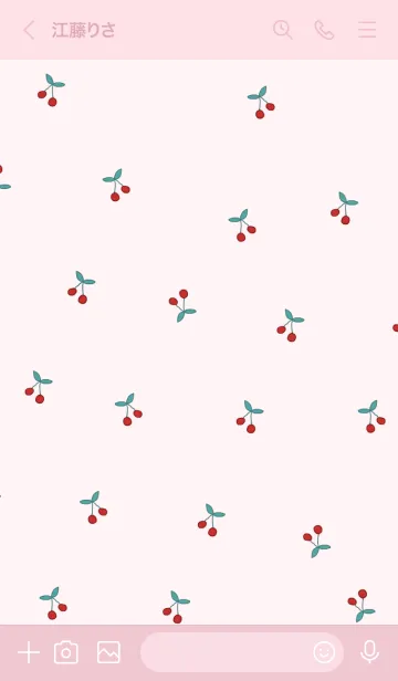 [LINE着せ替え] cherry_pattern #pink2の画像3