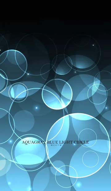 [LINE着せ替え] AQUAGRAY BLUE LIGHT CIRCLEの画像1