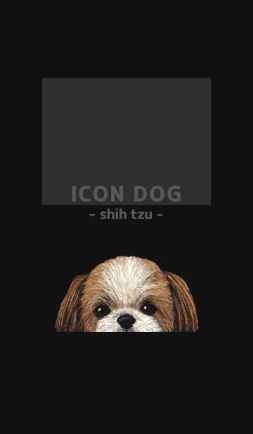 [LINE着せ替え] ICON DOG - シーズー - BLACK/03の画像1