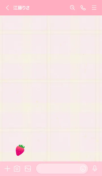 [LINE着せ替え] チェック柄 いちご18の画像3