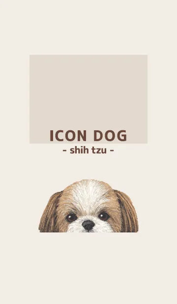 [LINE着せ替え] ICON DOG - シーズー - BROWN/03の画像1