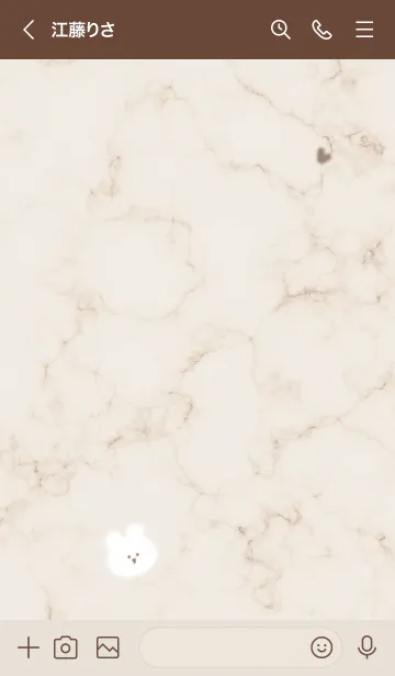 [LINE着せ替え] ふわウサギとマーブル♥ブラウン06_1の画像2