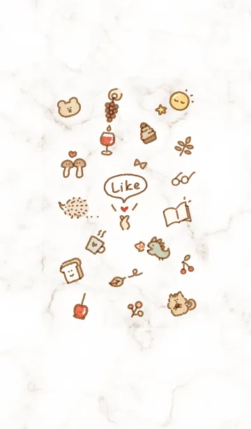 [LINE着せ替え] シンプルアイコン秋♥ブラウン03_1の画像1