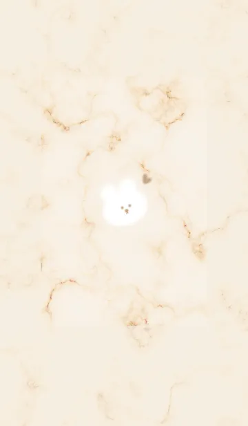 [LINE着せ替え] ふわウサギとマーブル♥ベージュ05_1の画像1