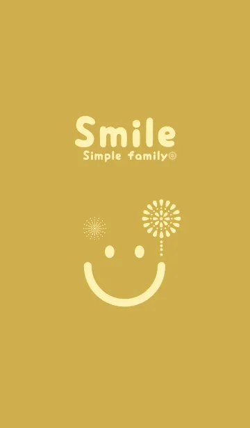 [LINE着せ替え] スマイル＆花火-芥子色の画像1