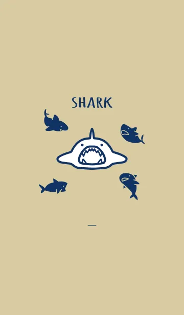 [LINE着せ替え] ベージュとネイビー : sharkの画像1