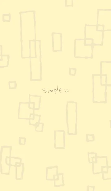 [LINE着せ替え] ベージュ四角 シンプル14の画像1