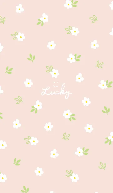 [LINE着せ替え] 白い小花 くすみカラー4の画像1