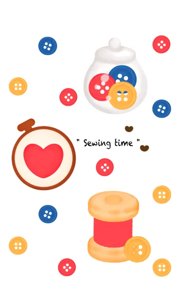 [LINE着せ替え] My happy sewing timeの画像1