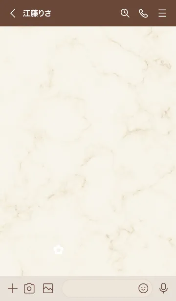 [LINE着せ替え] シンプルな小花とマーブル✿ベージュ11_1の画像3