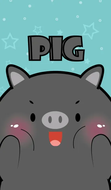 [LINE着せ替え] Love Pretty Black Pig Theme (JP)の画像1