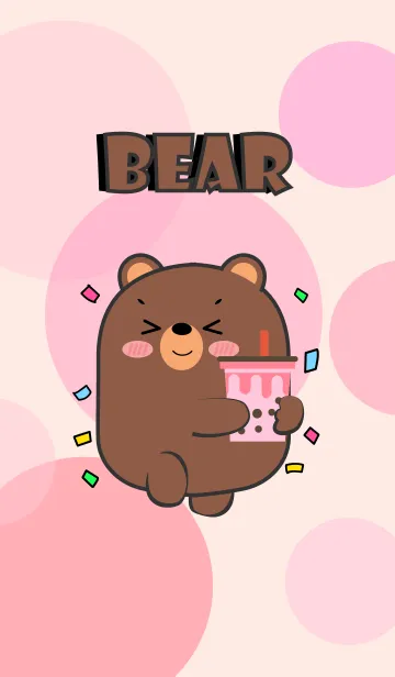 [LINE着せ替え] Chubby Bear Love Pnk Theme (JP)の画像1