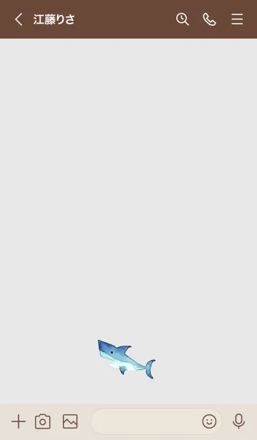 [LINE着せ替え] 水彩画サメのイラスト・7の画像3