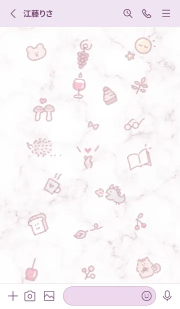 [LINE着せ替え] シンプルアイコン秋♥バイオレット04_1の画像3