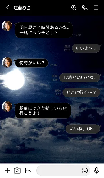 [LINE着せ替え] 幻想月夜「チシ」。の画像4