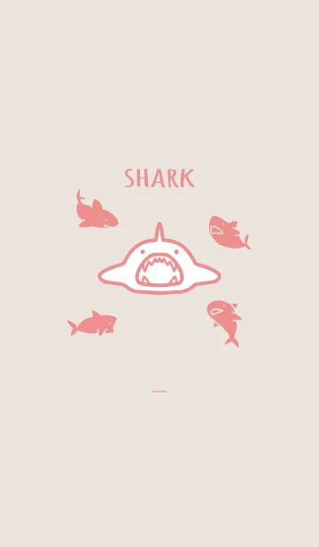 [LINE着せ替え] ベージュとピンク : sharkの画像1