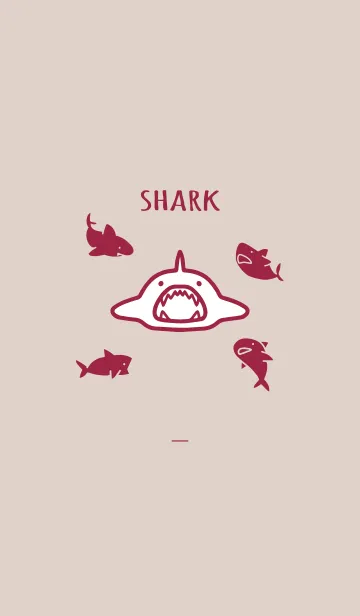[LINE着せ替え] ボルドー : sharkの画像1