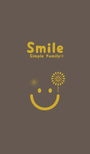 [LINE着せ替え] スマイル＆花火-栗色の画像1