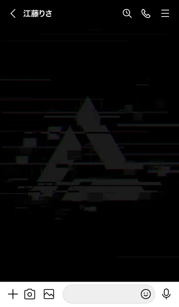 [LINE着せ替え] Glitch Triangle 01 - Blackの画像3