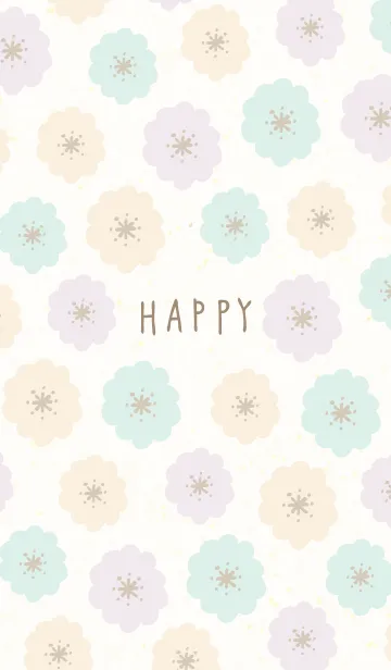 [LINE着せ替え] 北欧お花3カラフル6の画像1