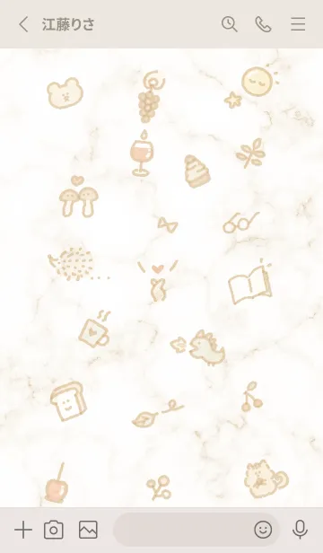 [LINE着せ替え] シンプルアイコン秋♥ベージュ05_1の画像3