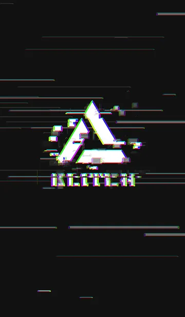 [LINE着せ替え] Glitch Triangle 01 - Matt Blackの画像1