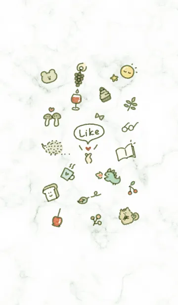 [LINE着せ替え] シンプルアイコン秋♥グリーン07_1の画像1