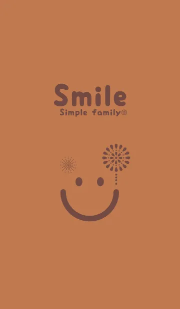 [LINE着せ替え] スマイル＆花火-駱駝色の画像1