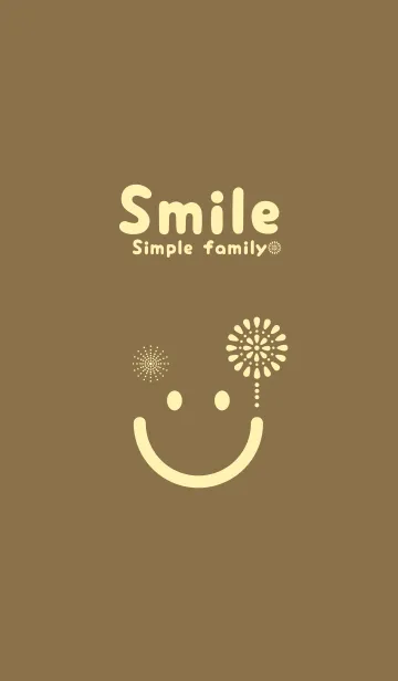 [LINE着せ替え] スマイル＆花火-小鹿色の画像1