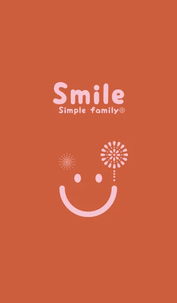 [LINE着せ替え] スマイル＆花火-樺色の画像1