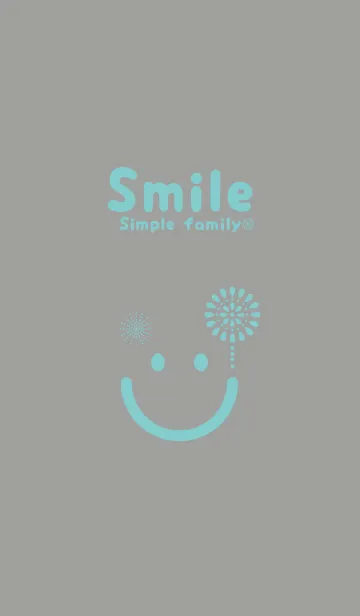 [LINE着せ替え] スマイル＆花火-アッシュグレイの画像1