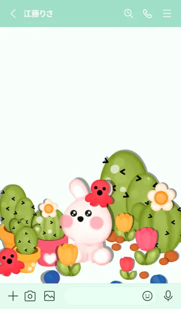 [LINE着せ替え] Mini cactus farm 9の画像3