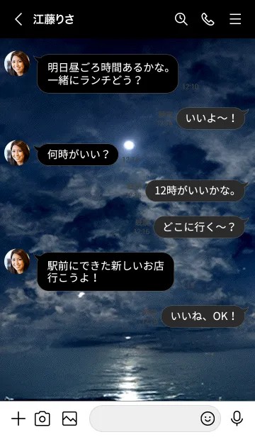 [LINE着せ替え] 神秘の月夜「ココ」。の画像4