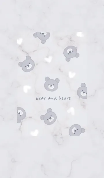 [LINE着せ替え] クマとハート3♥ウィスタリア08_1の画像1