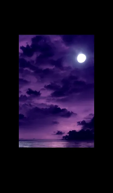 [LINE着せ替え] 美しい海と月「Aoi」。の画像1