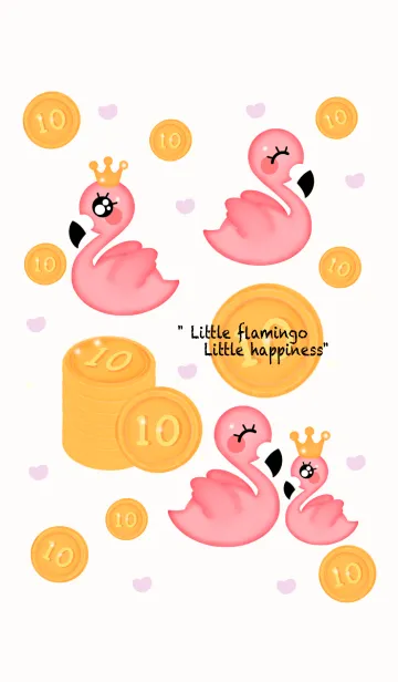 [LINE着せ替え] Love rich Love flamingo 3の画像1