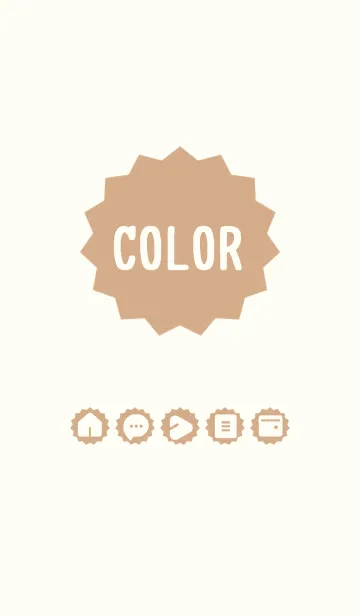 [LINE着せ替え] beige color M02の画像1