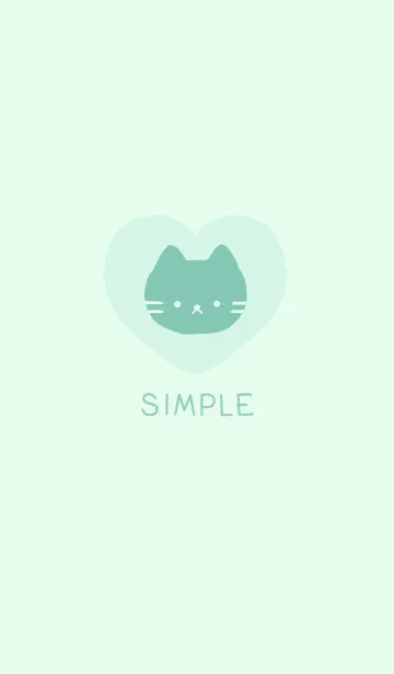 [LINE着せ替え] しんぷる ねこ 03 - エメラルド (a)の画像1