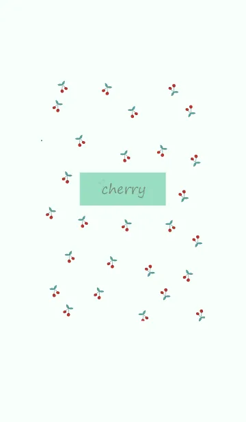 [LINE着せ替え] cherry_pattern #mintgreenの画像1