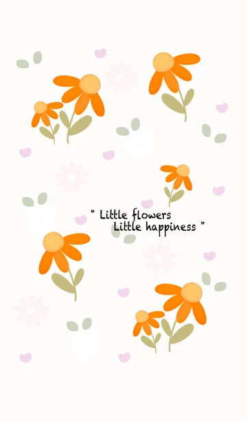 [LINE着せ替え] Little orange flowers 2の画像1