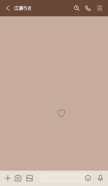 [LINE着せ替え] 大人ベージュ。手書きハート。の画像3