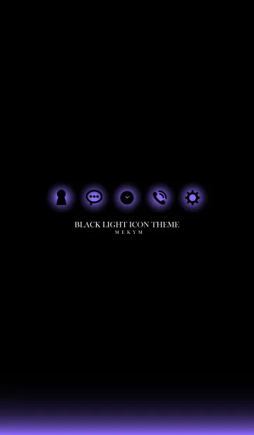 [LINE着せ替え] BLACK LIGHT ICON THEME-MEKYM 20の画像1