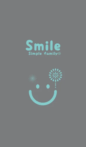 [LINE着せ替え] スマイル＆花火-鉛色の画像1