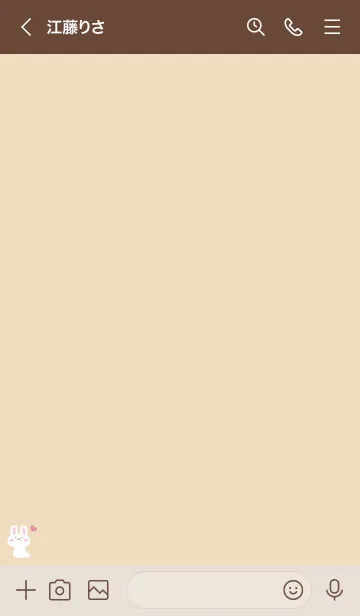 [LINE着せ替え] うさぎ2ハート[イエロー]の画像3