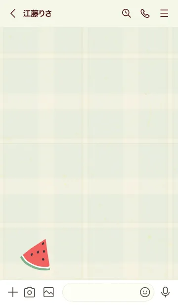 [LINE着せ替え] チェック柄 スイカ30の画像3